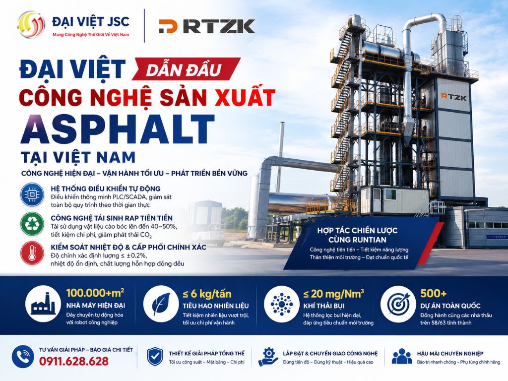 Hình ảnh Đại Việt dẫn đầu công nghệ sản xuất Asphalt tại Việt Nam