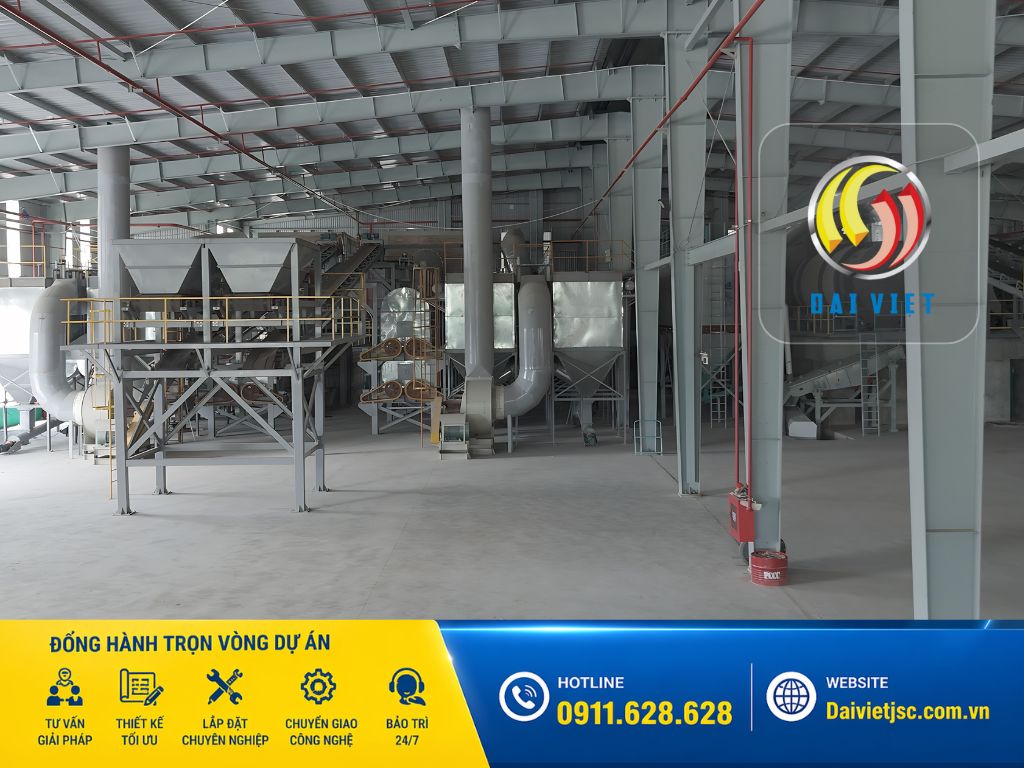 Hình ảnh hệ thống sấy cát công suất lớn nhất Việt Nam