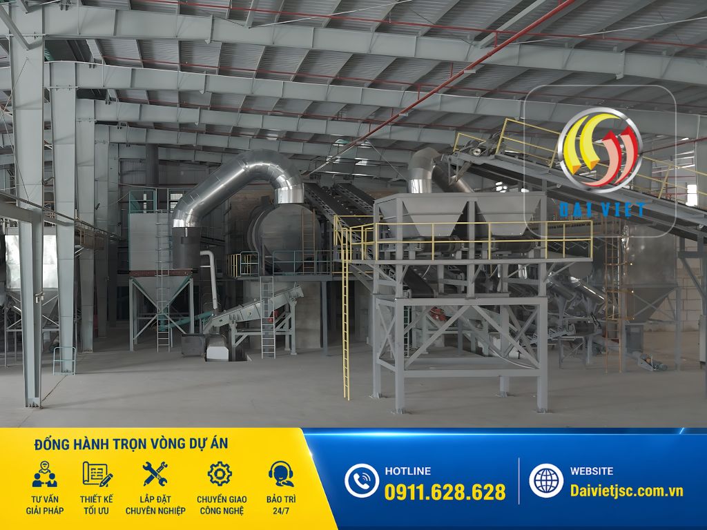 Hình ảnh hệ thống sấy cát công suất lơn nhất Việt Nam