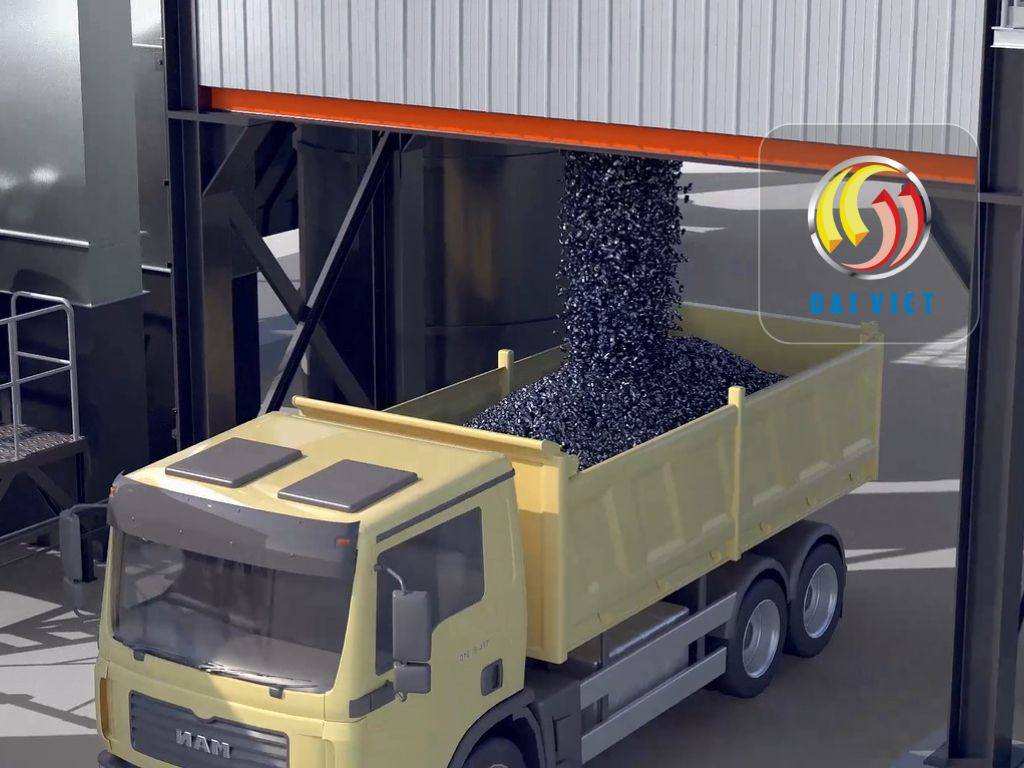 Hình ảnh cửa xả vật liệu silo trạm Asphalt
