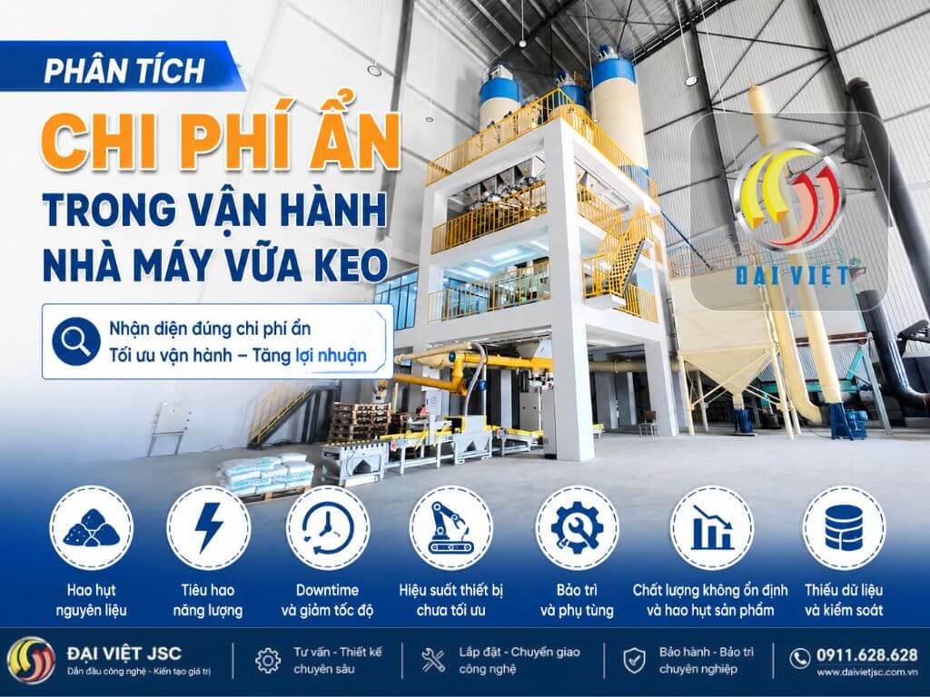Phân tích chi phí ẩn trong vận hành nhà máy vữa keo
