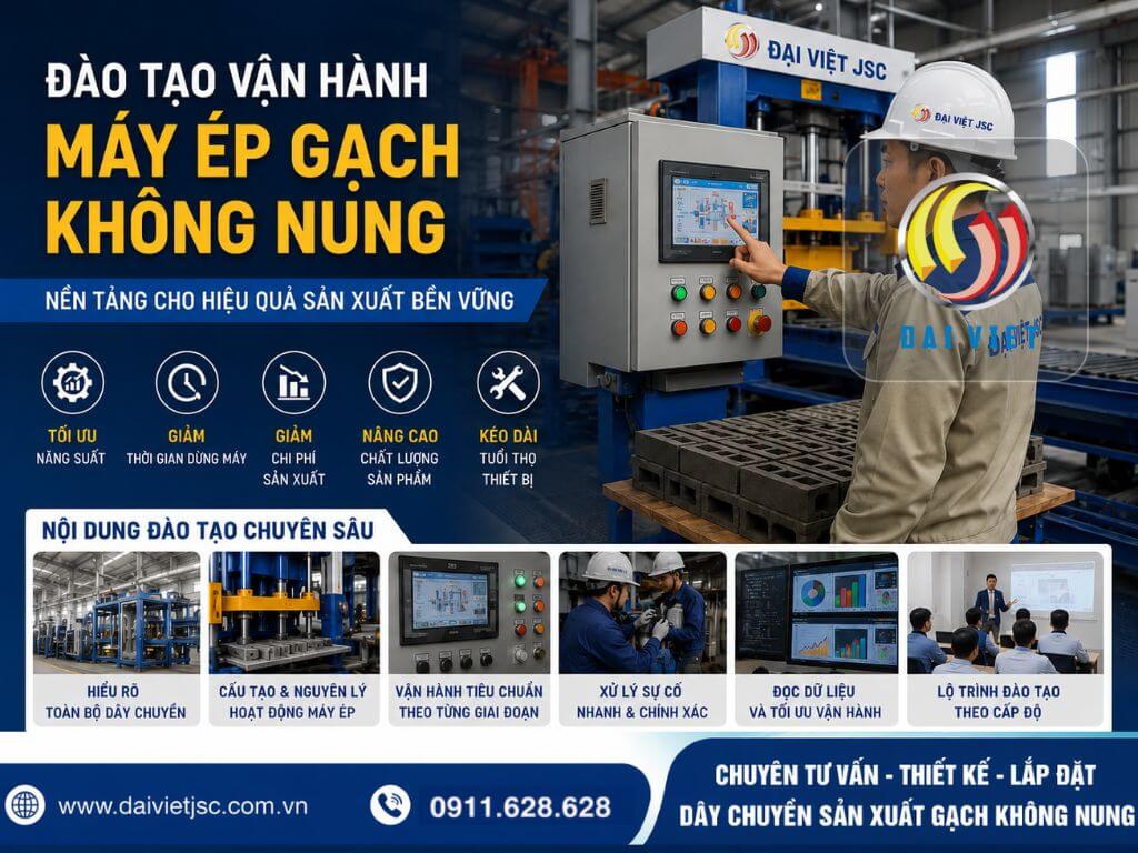Quy trình đào tạo vận hành máy ép gạch không nung