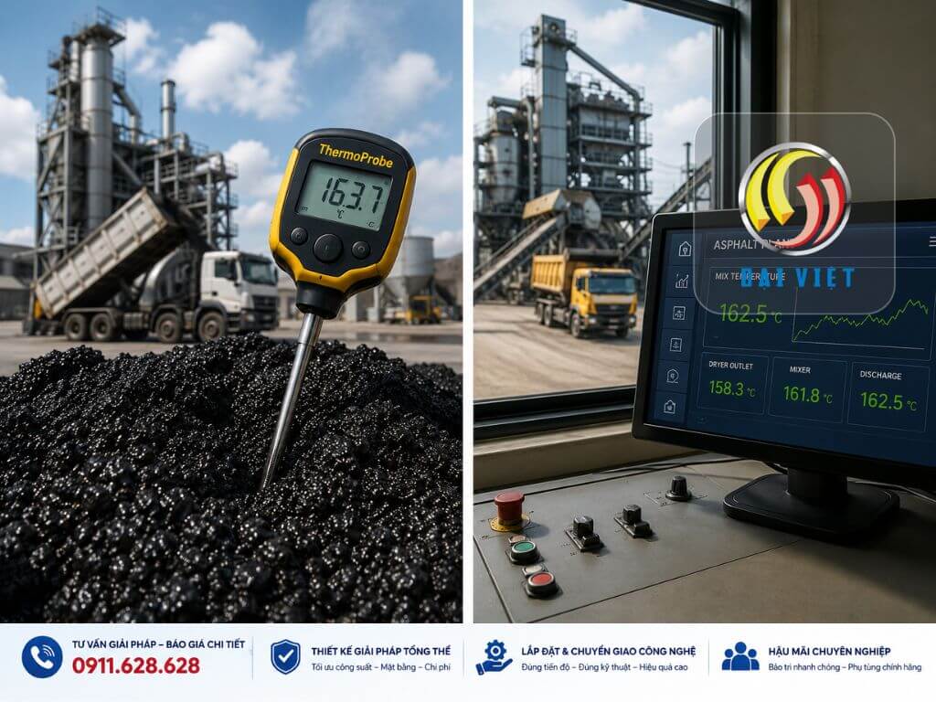 Vì sao cần Đo nhiệt độ hỗn hợp bê tông nhựa nóng Asphalt