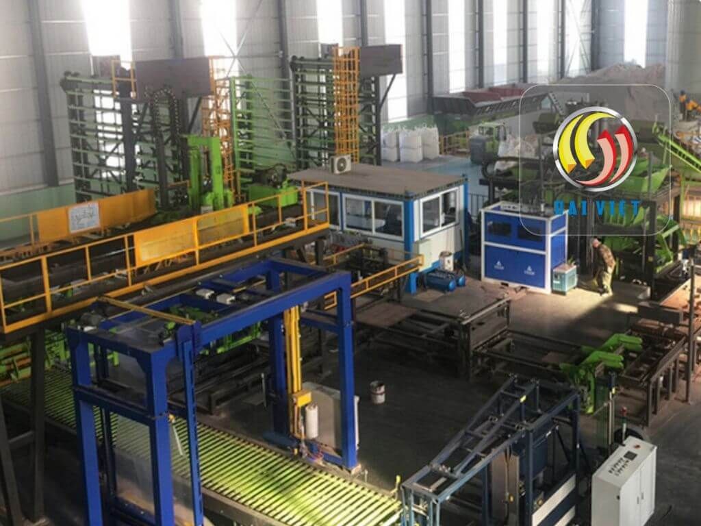 Hình ảnh dây chuyền gạch không nung ứng dụng công nghệ tự động hóa