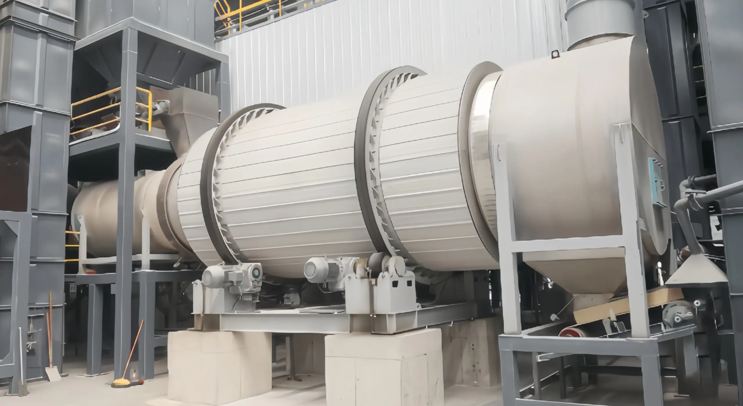 hệ thống tang sấy cát ba tầng