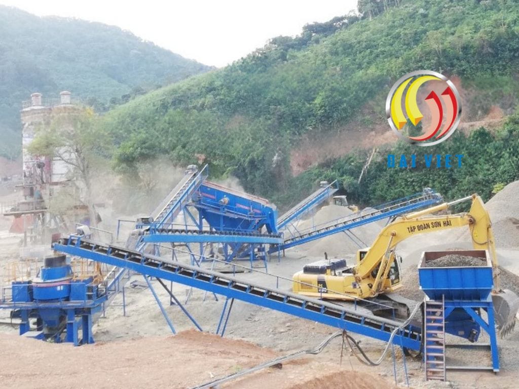Hình ảnh Đại Việt cung cấp dây chuyền máy nghiền cát nhân tạo tại Nghệ An