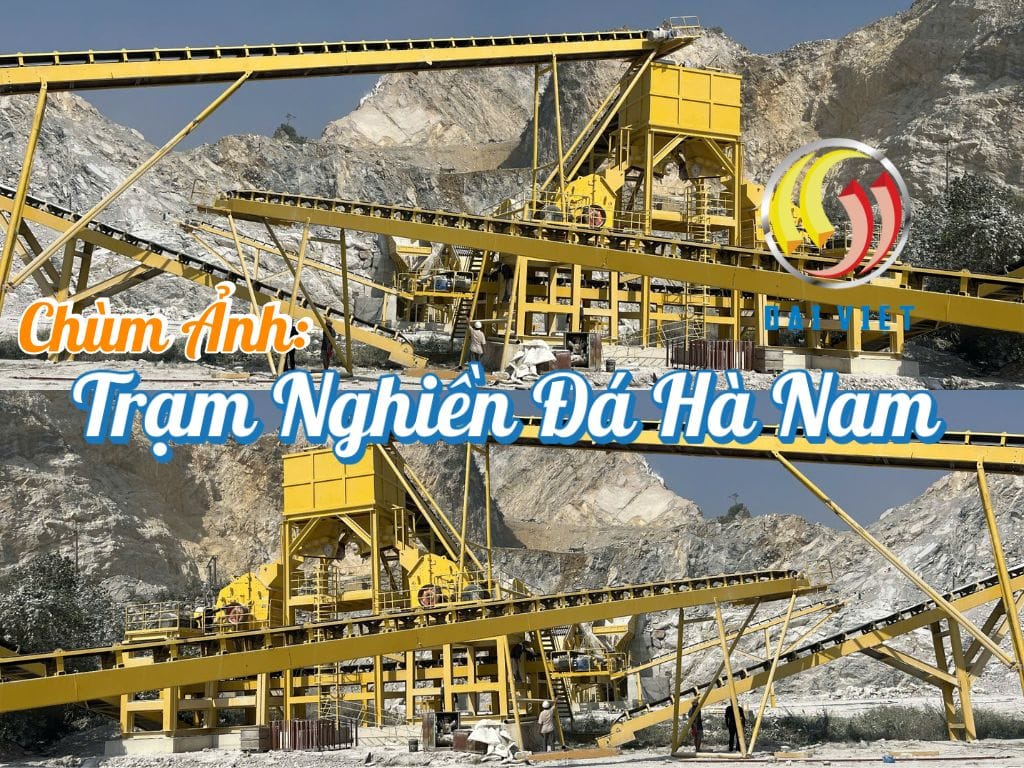 Hình ảnh trạm nghiền đá xây dựng ở Hà Nam