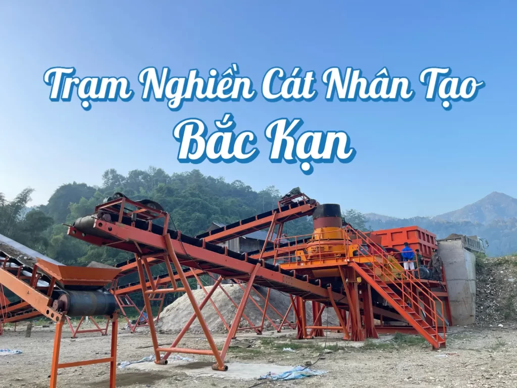 Hình ảnh trạm nghiền sỏi sông thành cát nhân tạo