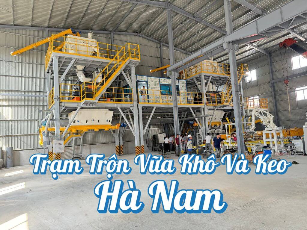 Hình ảnh trạm trộn vữa khô và keo ở Hà Nam