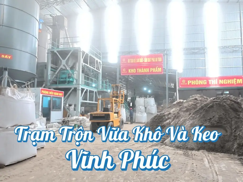 Hình ảnh trạm trộn vữa khô và keo ở Vĩnh Phúc