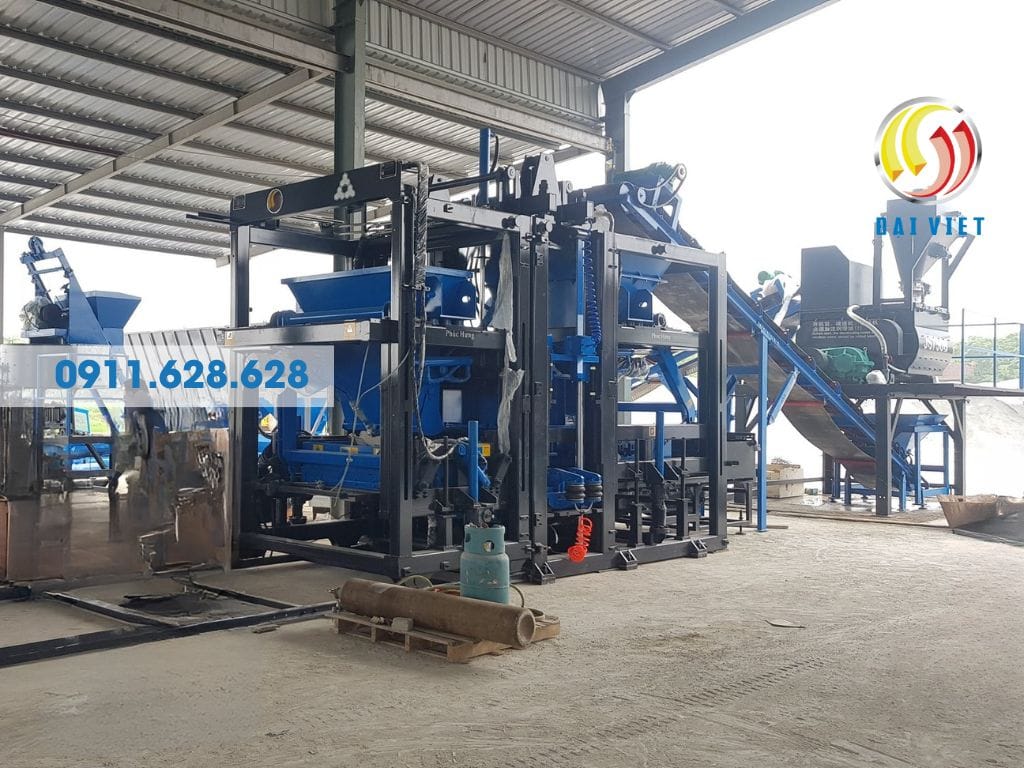 Hình ảnh công nghệ rung Servo sản xuất gạch không nung
