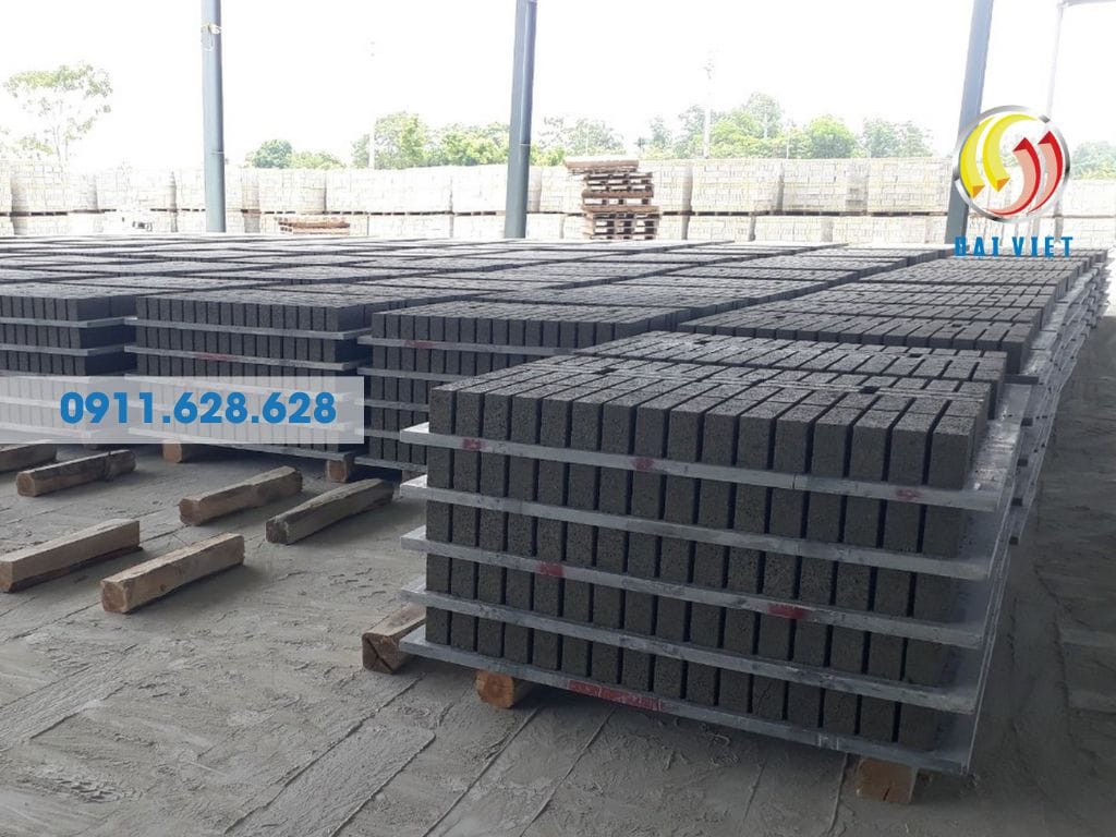 Hình ảnh gạch không nung sản xuất từ công nghệ rung Servo