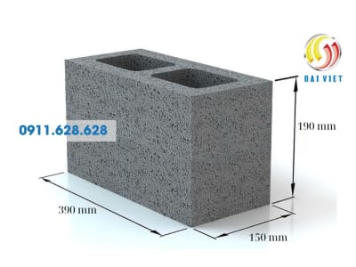 Hình ảnh kích thước gạch block quy cách gạch không nung