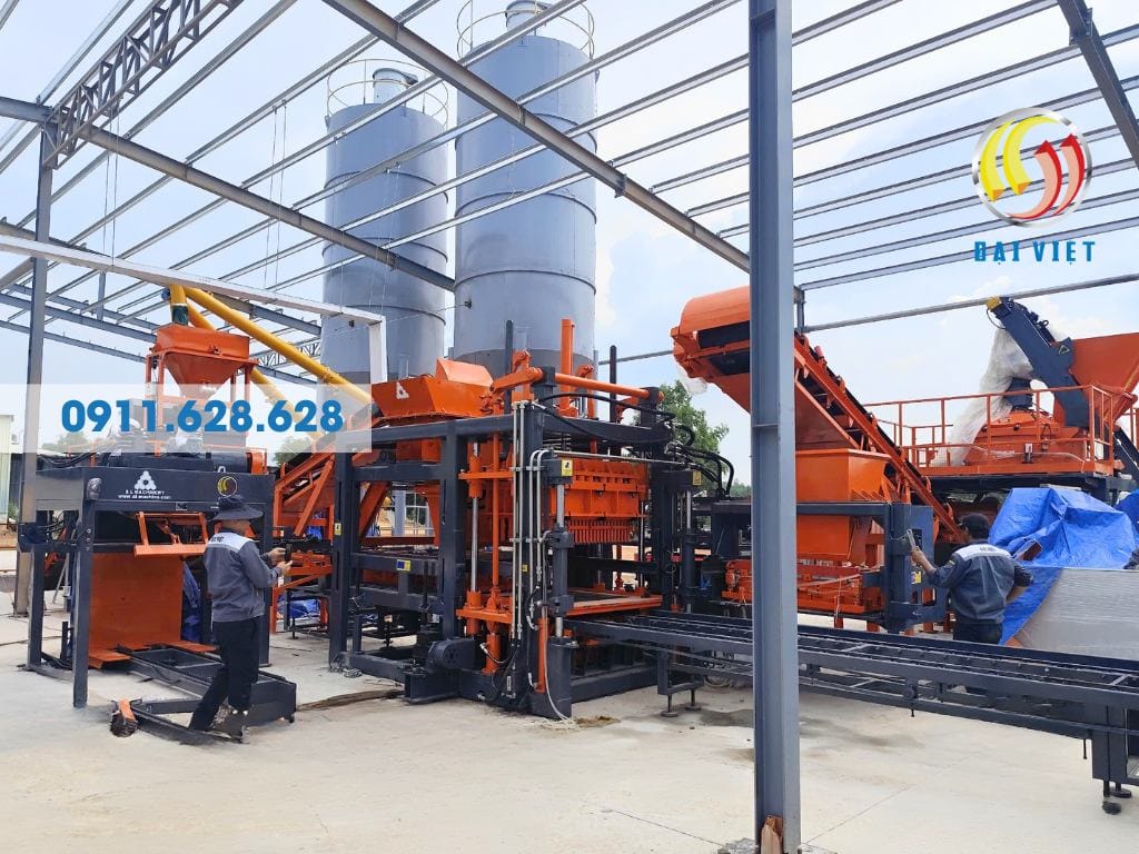 Hình ảnh Đại Việt lắp đặt dây chuyền gạch Bình Dương