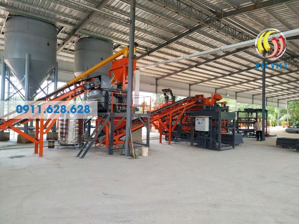 Hình ảnh dây chuyền sản xuất gạch không nung Bình Dương hoàn thiện