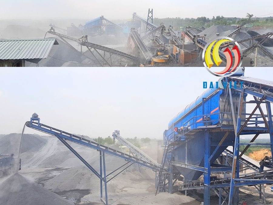 Hình ảnh dự án nghiền sàng cát thu bụi khô đồng nai 100 tấn/giờ