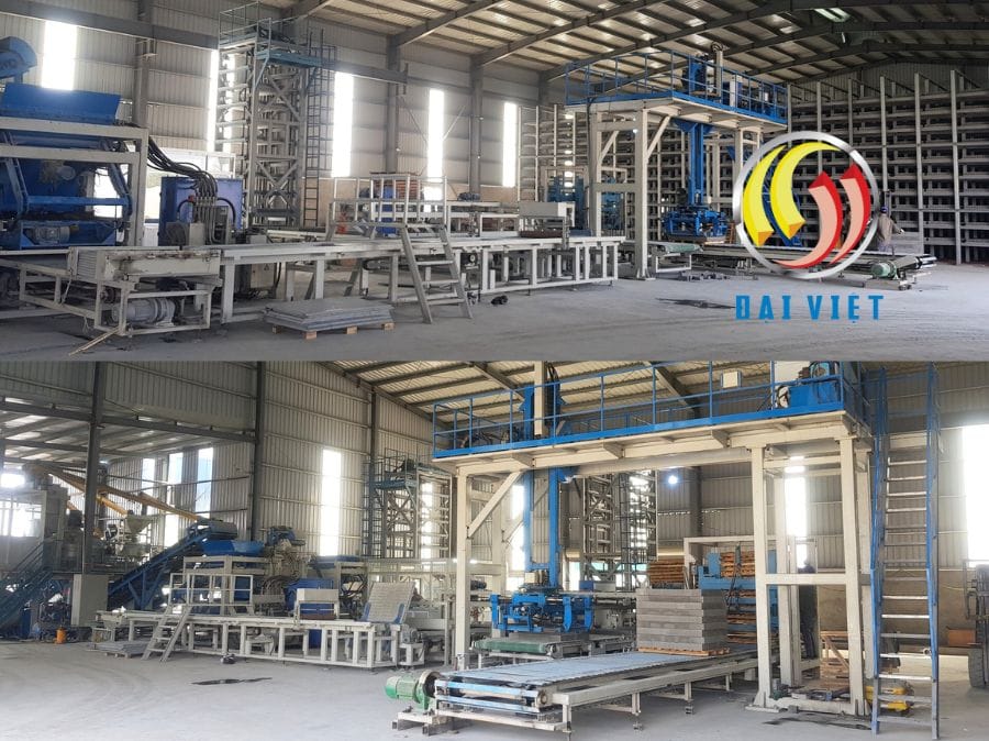 Hình ảnh dây chuyền gạch không nung tự động hoàn toàn máy QT10