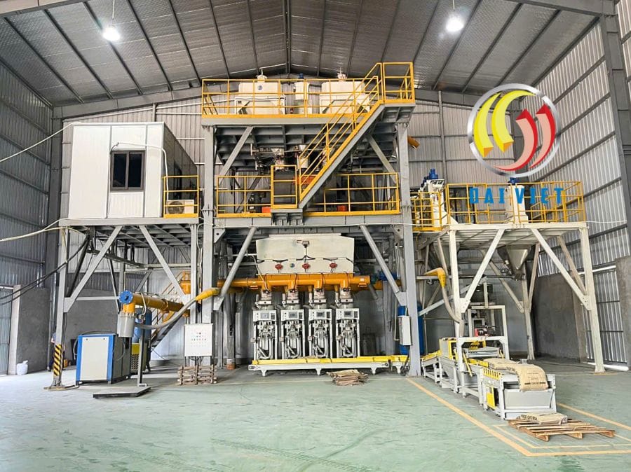 Hình ảnh dây chuyền sản xuất vữa keo Hưng Yên
