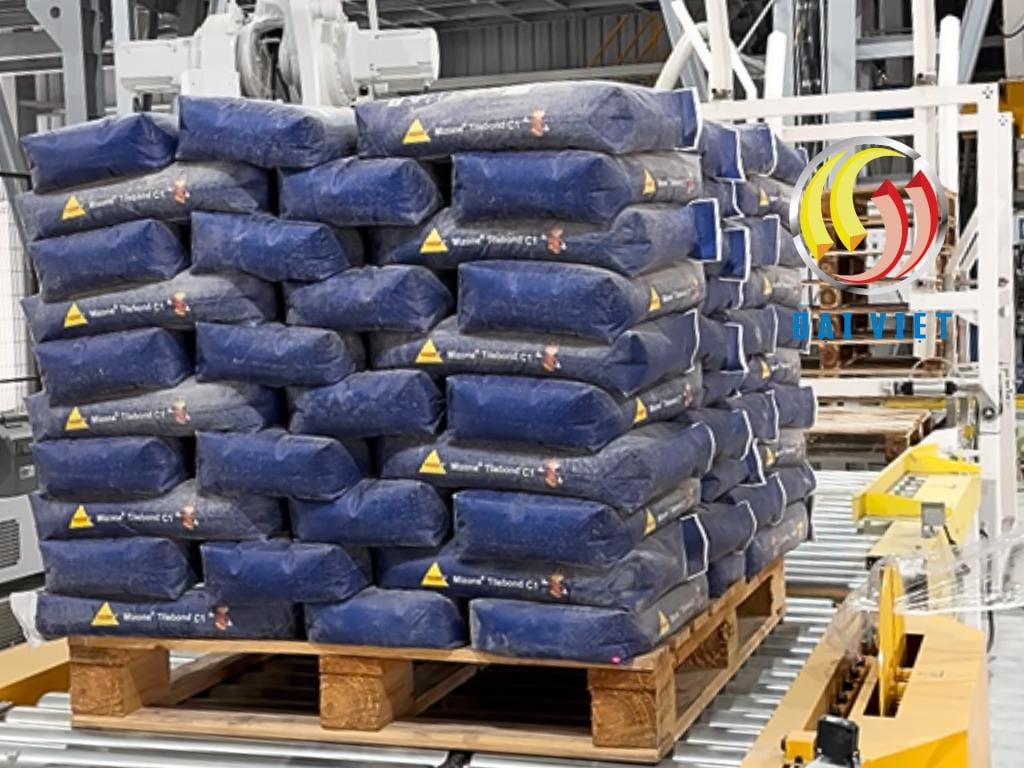 Hình ảnh đóng gói bảo quản lưu trữ vữa xây vữa trát keo dán gạch