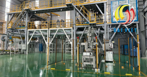 Hình ảnh dây chuyền keo dán gạch tự động