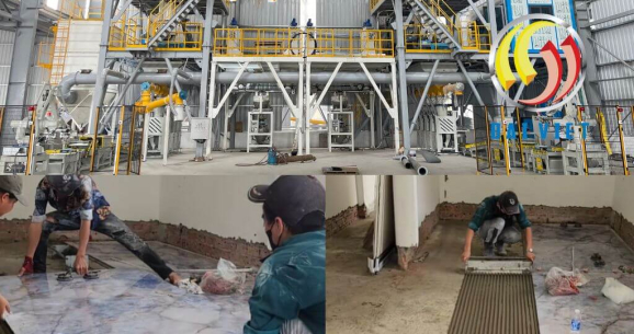 Hình ảnh dây chuyền sản xuất keo dán gạch khổ lớn