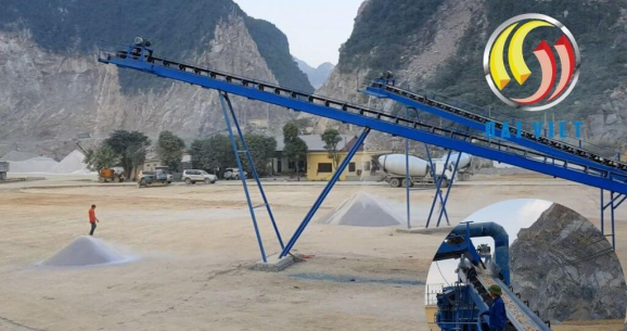 Hình ảnh dây chuyền nghiền cát nhân tạo từ đá vôi