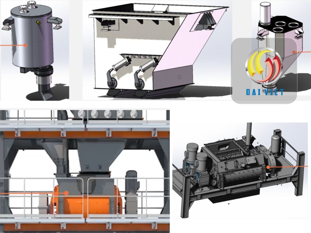 Hình ảnh hệ thống cân trộn của trạm trộn bê tông nhựa nóng Asphalt LB Series