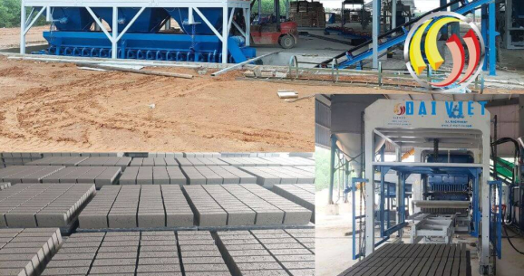 Hình ảnh thời điểm vàng đầu tư dây chuyền sản xuất gạch không nung