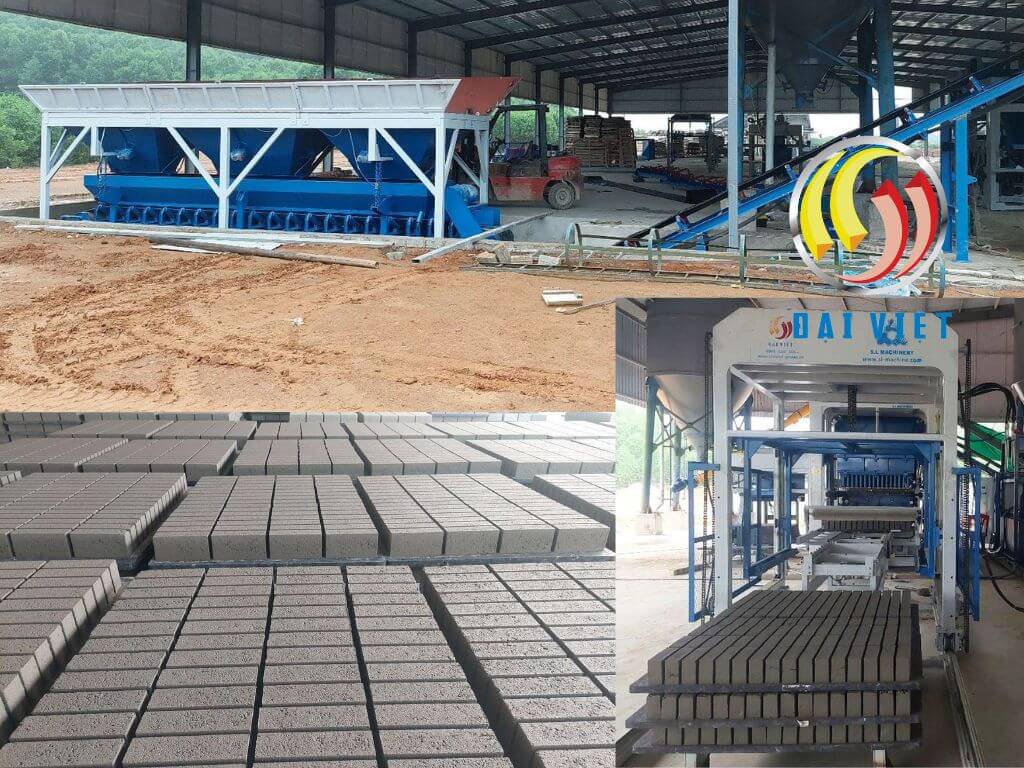 Hình ảnh thời điểm vàng đầu tư dây chuyền sản xuất gạch không nung