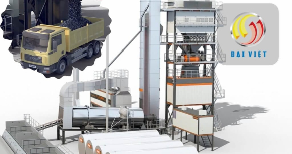 Hình ảnh tối ưu hiệu suất trạm trộn Asphalt công suất lớn